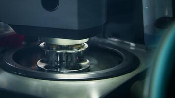 Chemical laboratory and a process of making tests and doing researches using professional equipment. Stock footage. Adding solution inside centrifuge. video