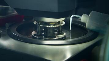 Chemical laboratory and a process of making tests and doing researches using professional equipment. Stock footage. Adding solution inside centrifuge. video