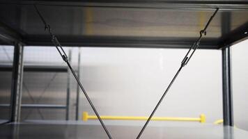 Empty warehouse shelves. Creative. Concept of no item in stock, product is out of stock, logistic crisis. video
