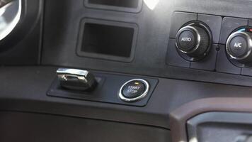 A comfortable car. Scene. Buttons on the front seat with sound control and others. video