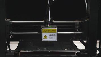 The new printer is in operation. HDR. Special equipment for printing in 3d format prints accurately. video