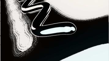 abstrait serpent comme souple mouvement sur le interminable doubler. conception. courbure embrasé serpent. video