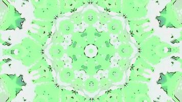 Abstract fractal flower shapes. Motion. Light background with kaleidoscopic repeating flower. video