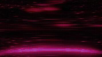 Pixel background with moving color spots on black background. Motion. Pixel image of colored electro spots. Colored glowing spots move and flicker in pixel image video