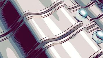 Abstract cartoon style animation with bending lines and running metal balls. Design. Concept of bowling game. video
