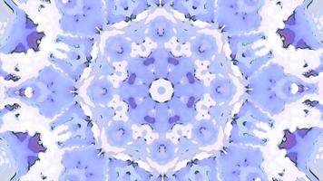 Spreading kaleidoscopic fractal shapes. Motion. Symmetric pattern with floral shapes. video