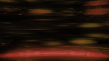 Pixel background with moving color spots on black background. Motion. Pixel image of colored electro spots. Colored glowing spots move and flicker in pixel image video