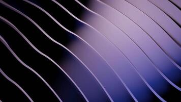 Background with moving linear bends. Design. Linear 3d curves move in waves on colorful surface. 3D background with lines moving wavy curves video