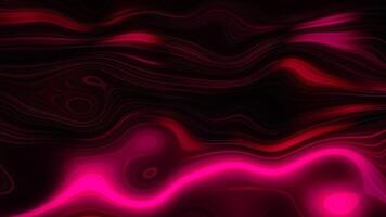 Pulsating neon pattern with curved lines. Motion. Bright neon flashing in marble pattern of lines. Topographic pattern with moving pulses of neon light video