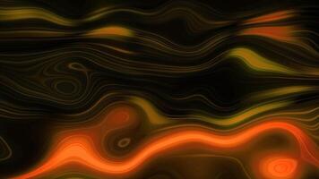 Pulsating neon pattern with curved lines. Motion. Bright neon flashing in marble pattern of lines. Topographic pattern with moving pulses of neon light video