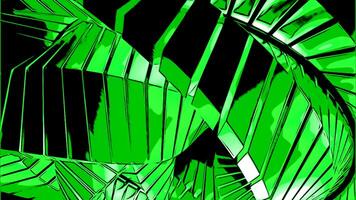 Green and blue background with a swirling line. Design. A bright rotating line made in cartoon animation that moves. video