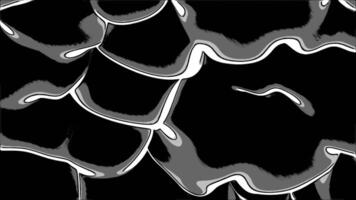 Black background with neon stripes. Design. Green and white floating stripes made in cartoon abstraction that twitch. video