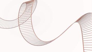 White and yellow background. Design. Small twisted stairs made in 3d format that move. video