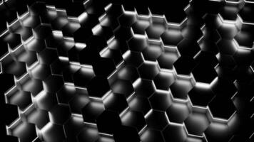White and green light from dark parts. Design. Dark background with bright light that move in different directions in abstraction. video
