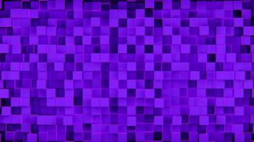 Background with moving chaotic cubes. Design. Background with squares extending into field. 3D cubes move like wall video
