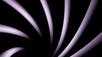 Rotating 3d lines on black background. Design. Tubes move in rotating whirlpool on black background. Rotating abstract whirlpool of lines in dark video