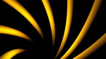 Rotating 3d lines on black background. Design. Tubes move in rotating whirlpool on black background. Rotating abstract whirlpool of lines in dark video