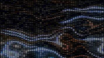 Shimmering pixel background of stripes with spots. Motion. Colorful shimmering spots and lines move in pixel image. Noise and pixel stripes with amoving spotty imag video