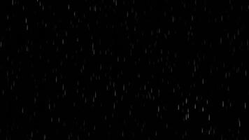 Black background with rain of glitter. Design. Light small parts of brilliance crumbling in different directions in abstraction. video
