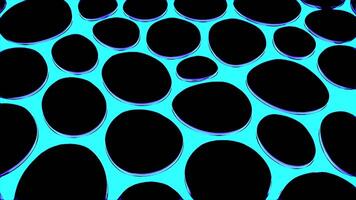 Abstract plastic texture with holes on a black background. Design. Oval black shapes surrounded by connecting texture. video