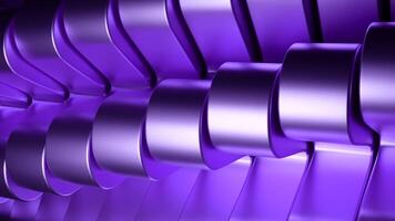 Colored metal spiral with 3d bends. Design. Metallic luster of colored 3d spiral with protrusions. Geometric bends in rotating metal spiral video