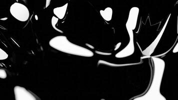 Black background with blue and white spreading spots. Design. Splashing spots made in 3d format. video