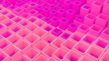 Abstract wave motion of cubic silhouettes. Design. Rows of bars moving up and down. video