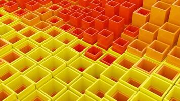 Abstract wave motion of cubic silhouettes. Design. Rows of bars moving up and down. video
