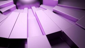 Rotating 3d ray lines. Design. 3D rectangular beams rotate around ball. Rotating disk of rectangular 3d stripes in form of rays video