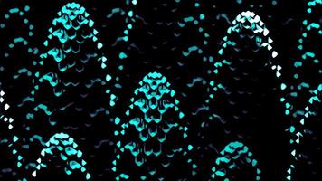 Black background with bright crumbling sequins. Design. Blue and pink sequins made in cartoon abstraction. video