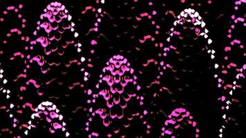 Black background with bright crumbling sequins. Design. Blue and pink sequins made in cartoon abstraction. video