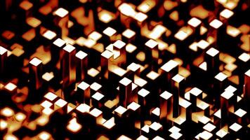 Black background with long square lines. Design. Three D with long sticks that move in cartoon abstraction video
