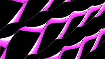 Black background with blue and pink lines. Design. Bright lines made in 3d format that move to the right side video