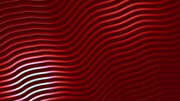 Abstract waves red structure flow. Design. Curving rows of narrow colorful lines. video