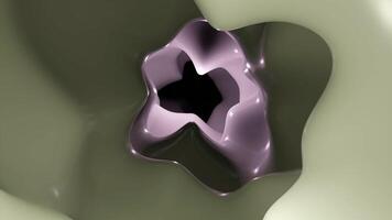 Whirlpool with bubbling 3d liquid. Design. Layers of moving fluid in abstract 3d tunnel. Tunnel with bubbling liquid walls video