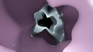 Whirlpool with bubbling 3d liquid. Design. Layers of moving fluid in abstract 3d tunnel. Tunnel with bubbling liquid walls video