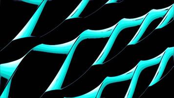 Black background with blue and pink lines. Design. Bright lines made in 3d format that move to the right side video