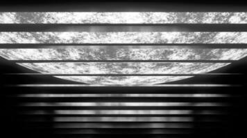 Abstract silver moon in outer space. Design. Parallel horizontal flowing lines. video