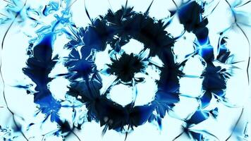 Abstract moving energy colorful rings with flashing strikes. Design. Technological sci fi tunnel. video