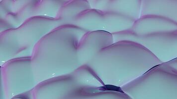 Moving 3d liquid with bubbling surface. Design. Wavy surface of moving liquid bubbles. Dense liquid slowly boils on surface video