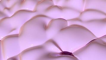 Moving 3d liquid with bubbling surface. Design. Wavy surface of moving liquid bubbles. Dense liquid slowly boils on surface video