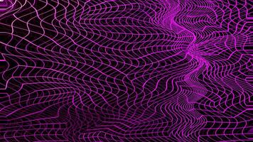 Abstract colorful grid background. Design. Flexible crossed narrow wavy lines. video