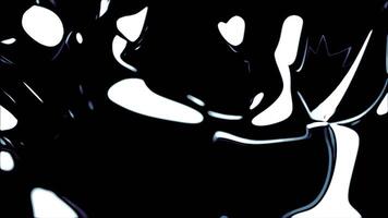 Black background with yellow and white backlight. Design. Blurry dark paint with light made in 3D format. video