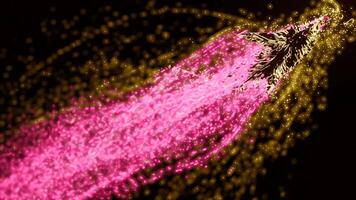 Black background with multicolored glitter. Design. A bright background with blue and pink glitter that glows in abstraction. video