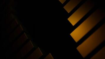Black background with orange and pink lines. Design. Slowly closing lines of orange and pink shades made in computer graphics. video