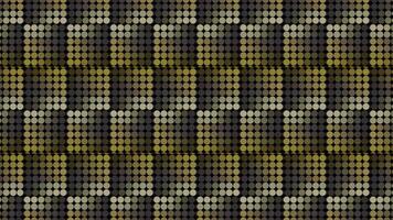 Small yellow circles. Motion. A small mosaic made on a dark background with a backlight in 2d format. video