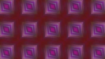 Unique kaleidoscope colorful design with blinking squares. Motion. Symmetrical repeating pattern. video