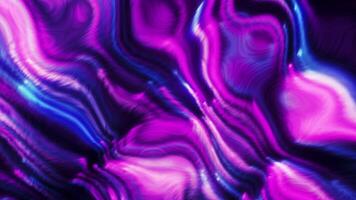 Beautiful purple and pink liquid flowing waves. Motion. Fantasy waving lines with gradient effect. video