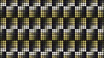 Abstract background with squares formed by small circles in rows. Motion. Led lights wall of same size particles. video
