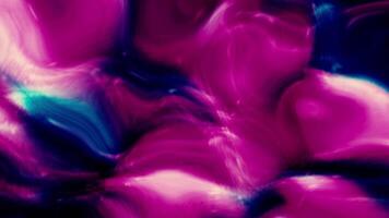 Purple and green light background. Motion. Bright blots in 3d format spreading in different directions. video
